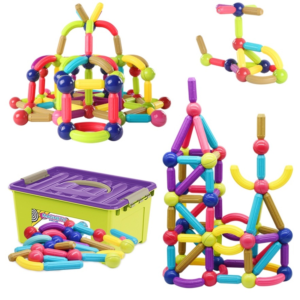 Magnetic Building Sticks for Kids - Multicolor Creative Construction Set